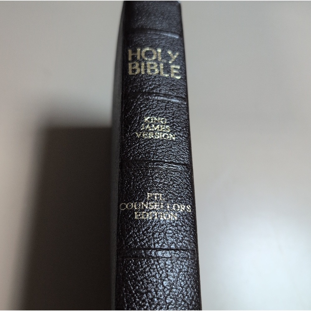 1975 PTL Club Counsellors Edition Holy Bible KJV Red Letter Genuine Leather